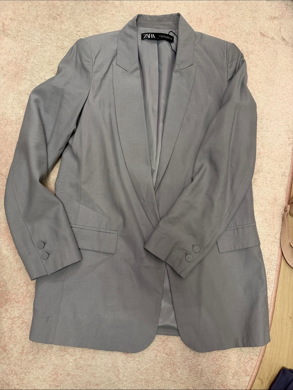 Zara Light Blue Men's Blazer - Single-Breasted Sport Coat